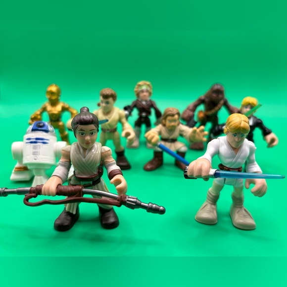 Playskool Heroes Star Wars Galactic Heroes action figures Lot Of 9 Good Guy Jedi - Picture 1 of 4